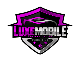 Luxe Mobile Car Wash Shine,Every Time logo design by pencilhand