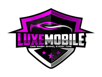 Luxe Mobile Car Wash Shine,Every Time logo design by pencilhand