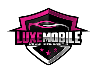 Luxe Mobile Car Wash Shine,Every Time logo design by pencilhand