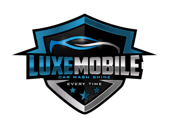 Luxe Mobile Car Wash Shine,Every Time logo design by pencilhand