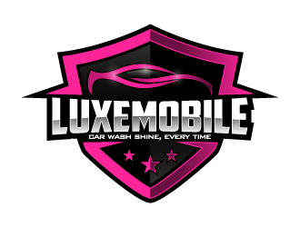 Luxe Mobile Car Wash Shine,Every Time logo design by pencilhand