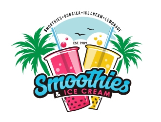 Smoothies & Ice Cream  logo design by fantastic4