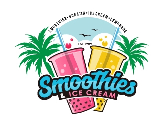 Smoothies & Ice Cream  logo design by fantastic4
