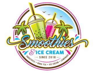 Smoothies & Ice Cream  logo design by REDCROW