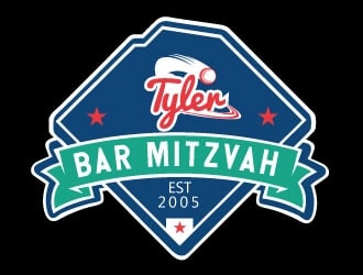 Bar Mitzvah Logo Baseball Themed logo design by REDCROW