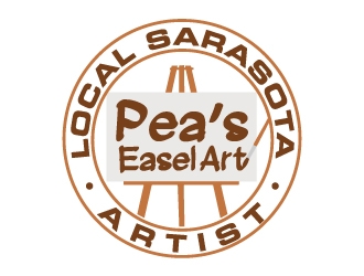 Peas Easel Art (tagline...Local Sarasota Artisit) logo design by ElonStark