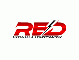Red Electrical & Communications logo design by lestatic22