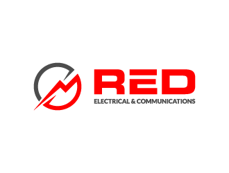 Red Electrical & Communications logo design by pencilhand