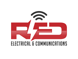 Red Electrical & Communications logo design by akilis13