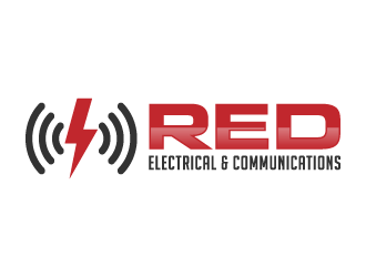 Red Electrical & Communications logo design by akilis13