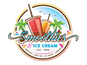 Smoothies & Ice Cream  logo design by REDCROW
