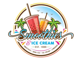 Smoothies & Ice Cream  logo design by REDCROW