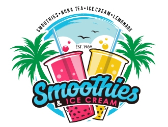 Smoothies & Ice Cream  logo design by fantastic4