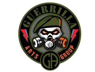 Guerrilla Arts Group or Guerrilla Arts logo design by logoguy