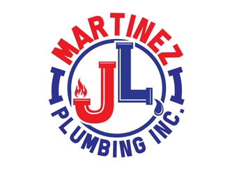 JL MARTINEZ PLUMBING INC. logo design by DreamLogoDesign