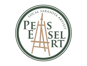 Peas Easel Art (tagline...Local Sarasota Artisit) logo design by daywalker