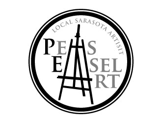 Peas Easel Art (tagline...Local Sarasota Artisit) logo design by daywalker