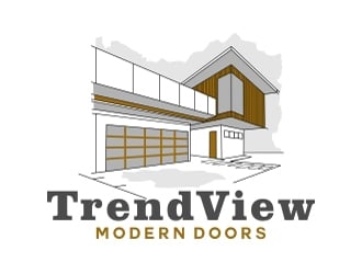 TrendView Modern Doors logo design by aladi