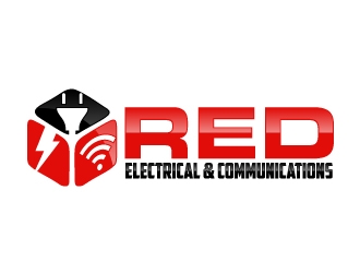 Red Electrical & Communications logo design by ElonStark