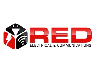Red Electrical & Communications logo design by ElonStark