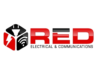 Red Electrical & Communications logo design by ElonStark