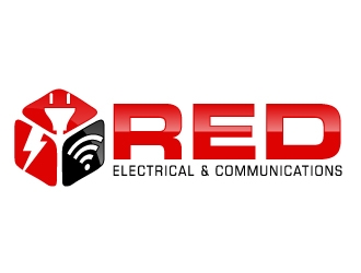 Red Electrical & Communications logo design by ElonStark