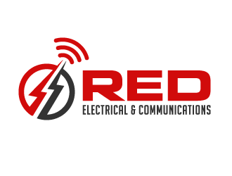 Red Electrical & Communications logo design by akilis13