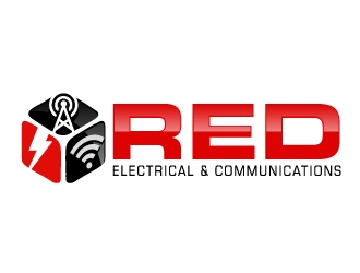 Red Electrical & Communications logo design by ElonStark