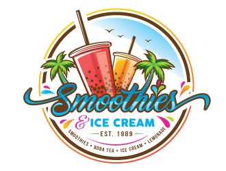 Smoothies & Ice Cream  logo design by REDCROW