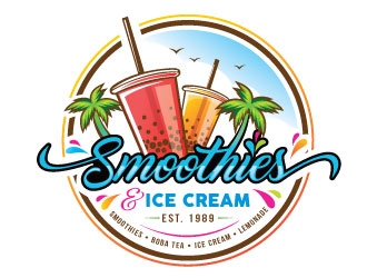 Smoothies & Ice Cream  logo design by REDCROW