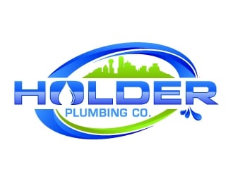 Holder Plumbing Co. logo design by akilis13