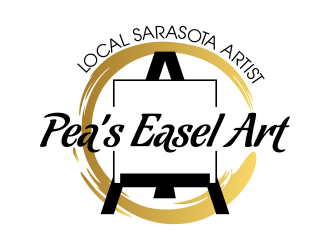 Peas Easel Art (tagline...Local Sarasota Artisit) logo design by JessicaLopes