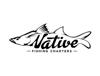   Native fishing charters  logo design by aladi
