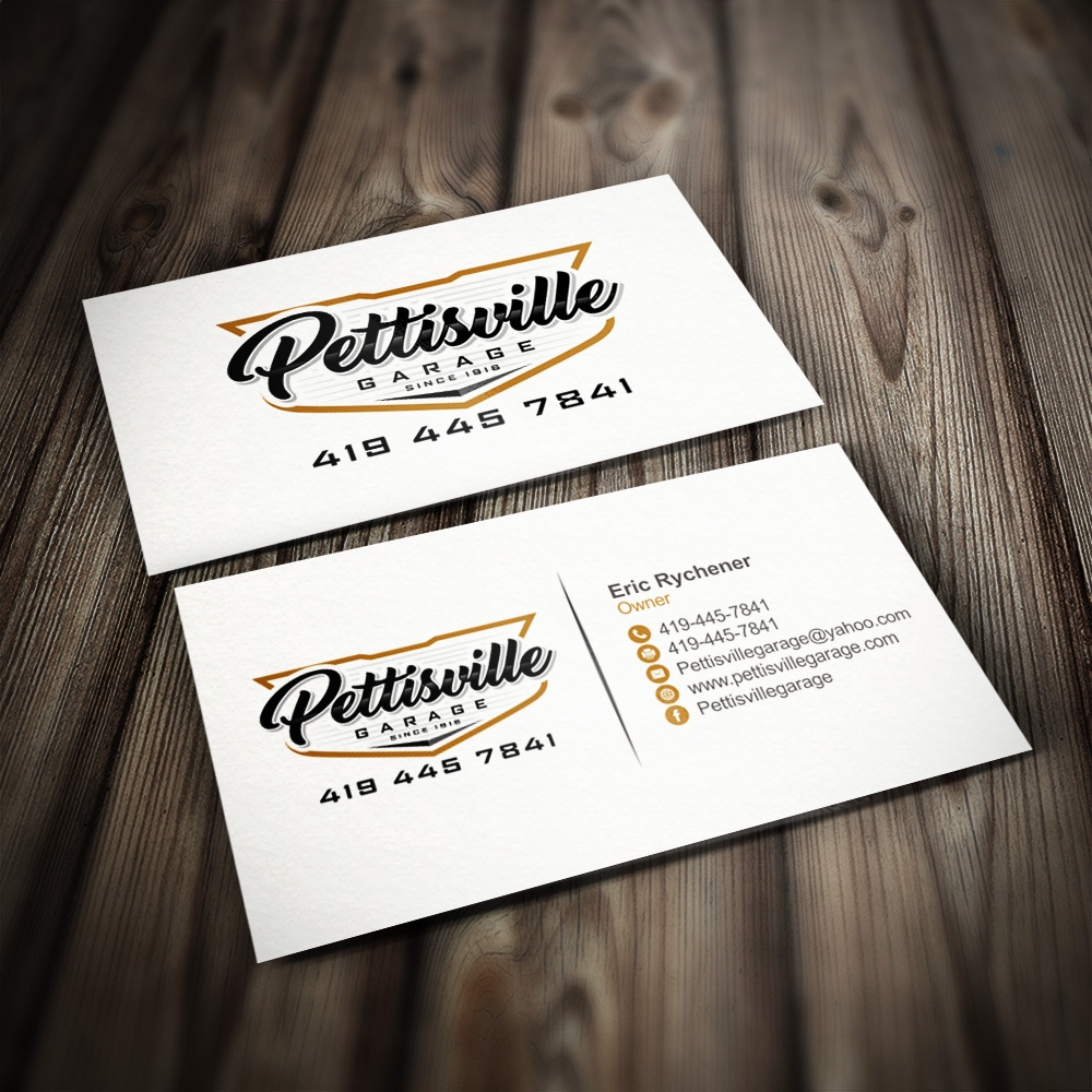 Pettisville garage logo design by Kindo