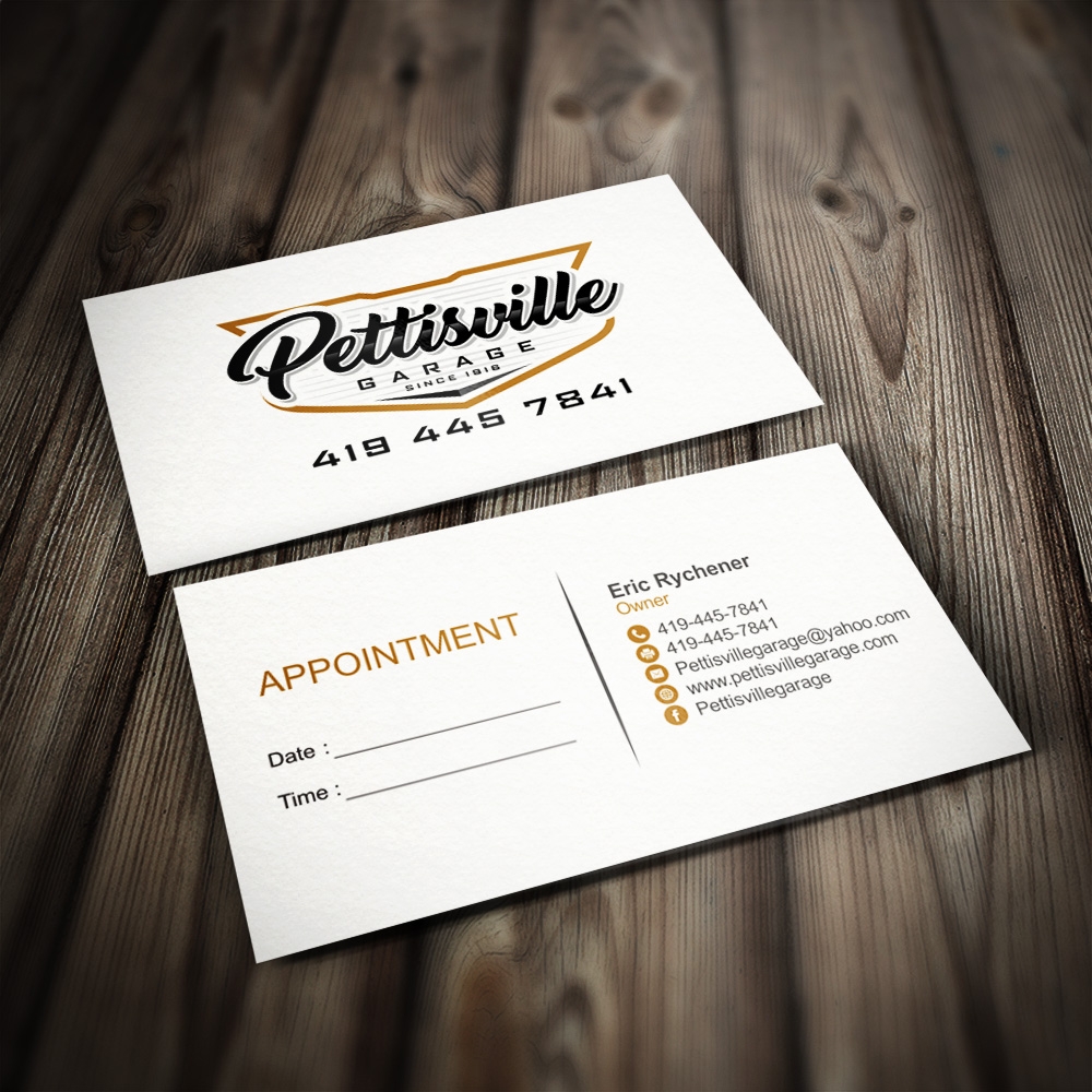 Pettisville garage logo design by Kindo