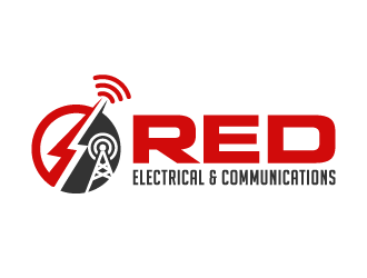 Red Electrical & Communications logo design by akilis13