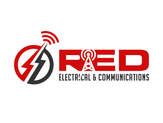 Red Electrical & Communications logo design by akilis13