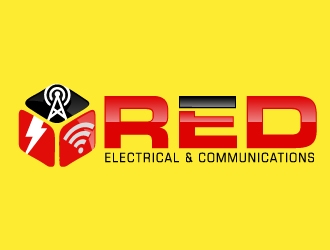 Red Electrical & Communications logo design by ElonStark