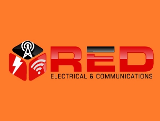 Red Electrical & Communications logo design by ElonStark