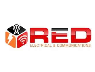 Red Electrical & Communications logo design by ElonStark