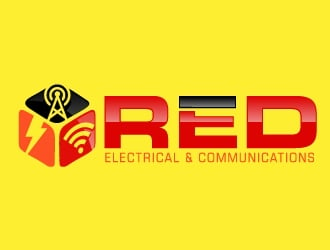 Red Electrical & Communications logo design by ElonStark