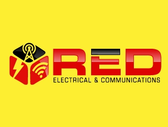 Red Electrical & Communications logo design by ElonStark