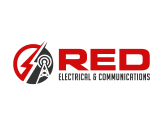 Red Electrical & Communications logo design by akilis13
