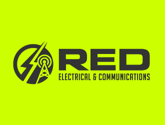Red Electrical & Communications logo design by akilis13