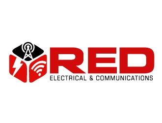 Red Electrical & Communications logo design by ElonStark