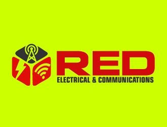 Red Electrical & Communications logo design by ElonStark