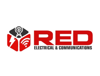 Red Electrical & Communications logo design by ElonStark