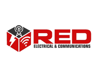 Red Electrical & Communications logo design by ElonStark