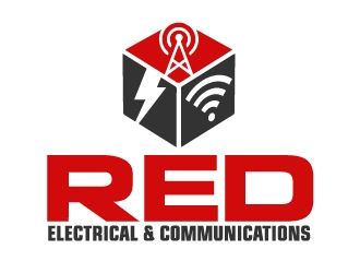 Red Electrical & Communications logo design by ElonStark