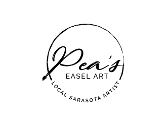 Peas Easel Art (tagline...Local Sarasota Artisit) logo design by jaize